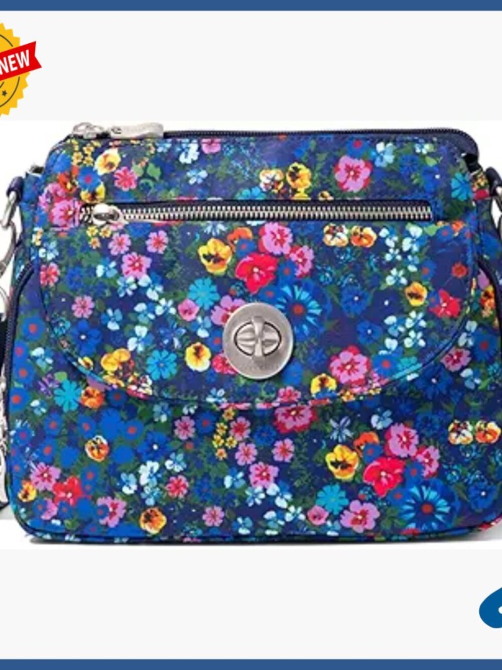 Lightweight Water-Resistant Crossbody Bag with RFID Protection & Front Wallet